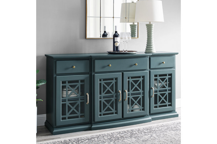 Dark store teal sideboard